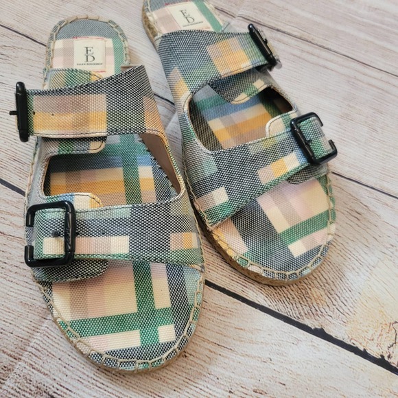 ELLEN DEGENERES Madras Sadie plaid sandal 8 - Picture 2 of 8